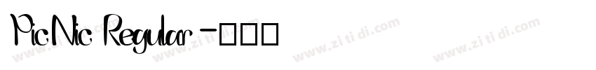 PicNic Regular字体转换